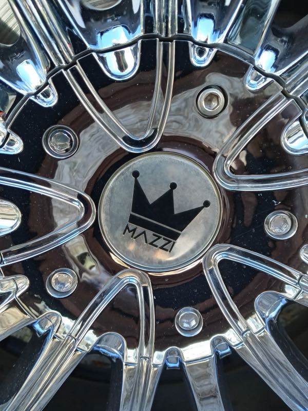 Polished chrome wheel and rim